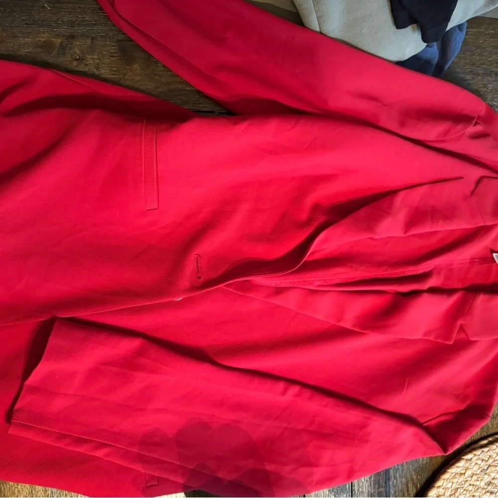 Leith oversized red blazer nwot super lightweight perfect to dress up or down - Picture 4 of 5